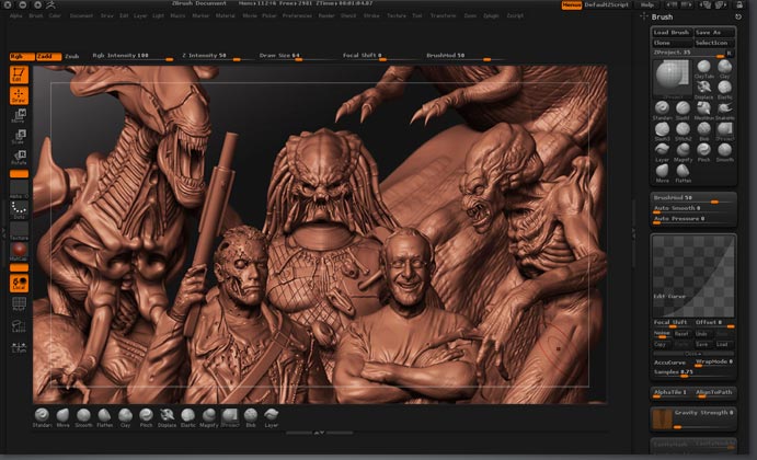Pixologic Zbrush 2020 ล่าสุด (Win/macOS) โปรแกรมออกแบบโมเดล 3D ฟรี