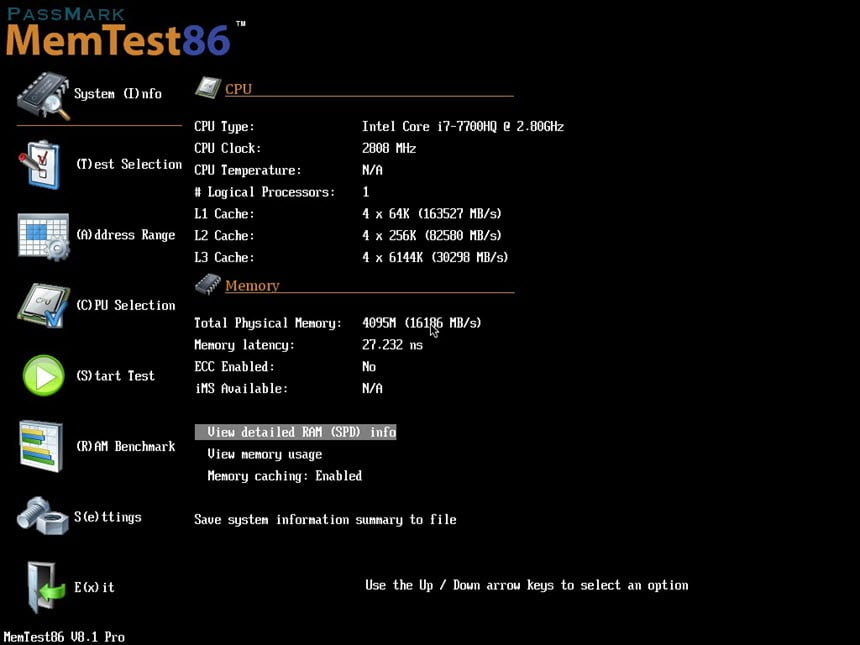 PassMark MemTest86 Pro 11.7 + ISO โปรแกรมทดสอบประสิทธิภาพ RAM