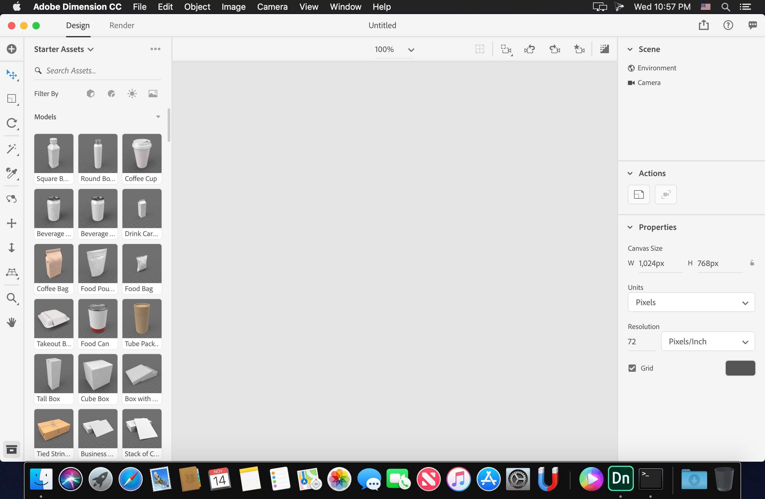 Adobe Dimension CC 2020 ล่าสุด macOS โปรแกรมออกแบบโมเดล 3D ฟรี