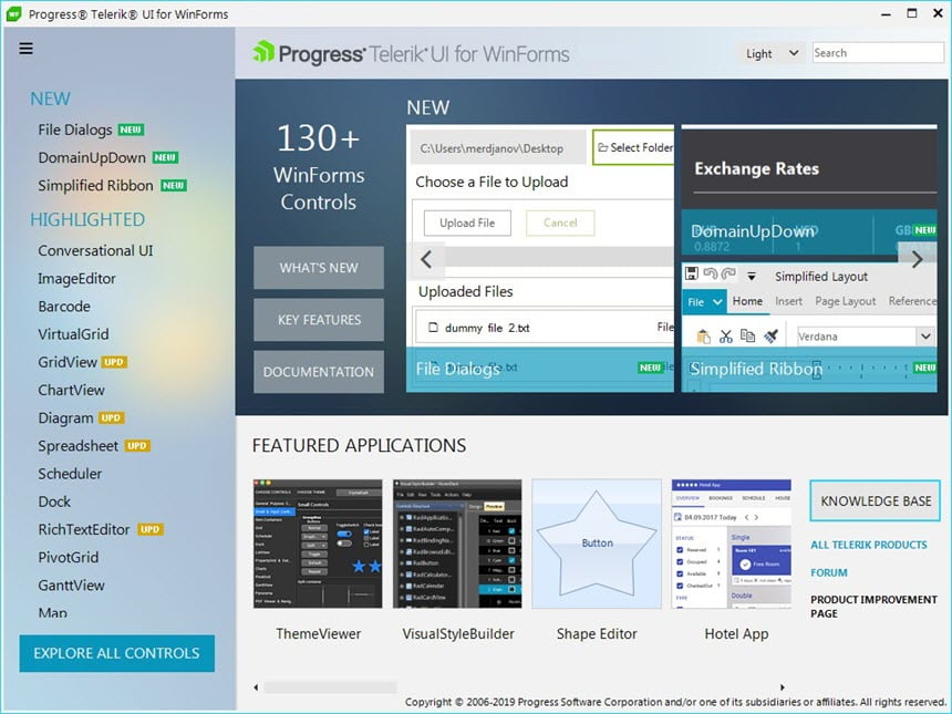 Telerik Ultimate Collection for .NET 2019 SP1 ชุดเครื่องมือสำหรับนักพัฒนา โปรแกรม