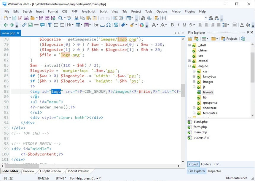 Blumentals (WeBuilder/HTMLPad/Rapid CSS/ Rapid PHP) 2020 Full โปรแกรมเขียนเว็บไซต์ ฟรี