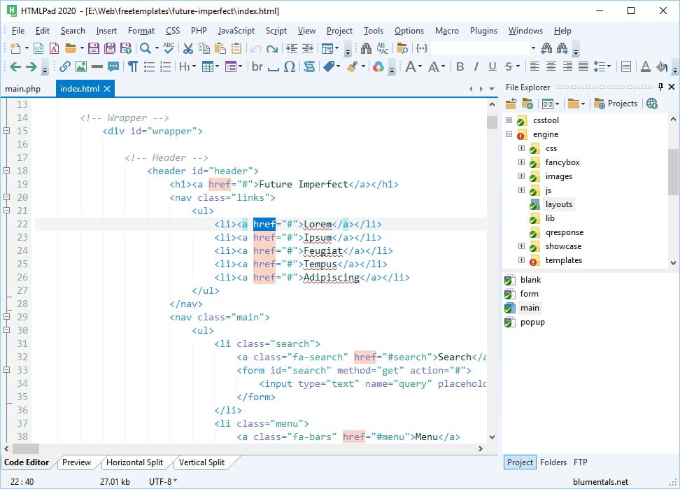 Blumentals (WeBuilder/HTMLPad/Rapid CSS/ Rapid PHP) 2020 Full โปรแกรมเขียนเว็บไซต์ ฟรี