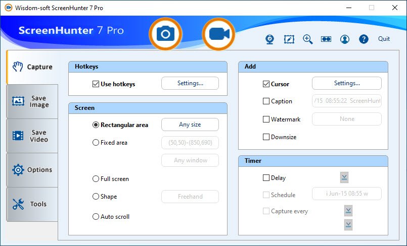 ScreenHunter Pro 7 ล่าสุด โปรแกรมจับภาพหน้าจอ