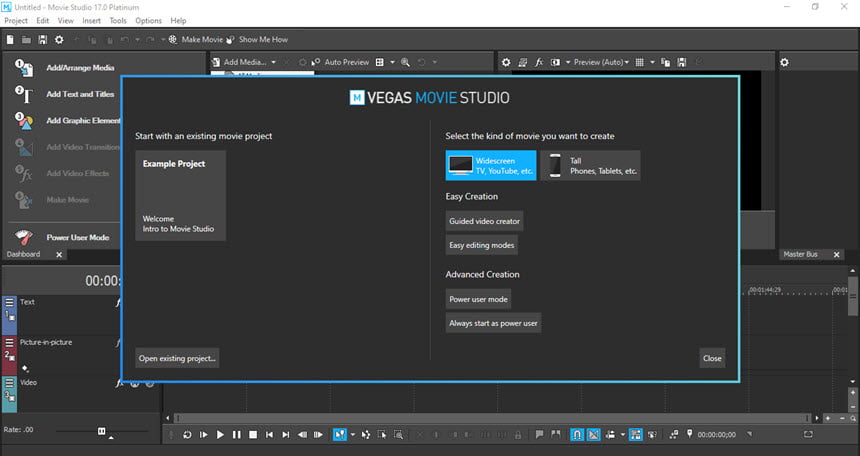 MAGIX VEGAS Movie Studio 17 ล่าสุด Platinum โปรแกรมตัดต่อวิดีโอคุณภาพสูง