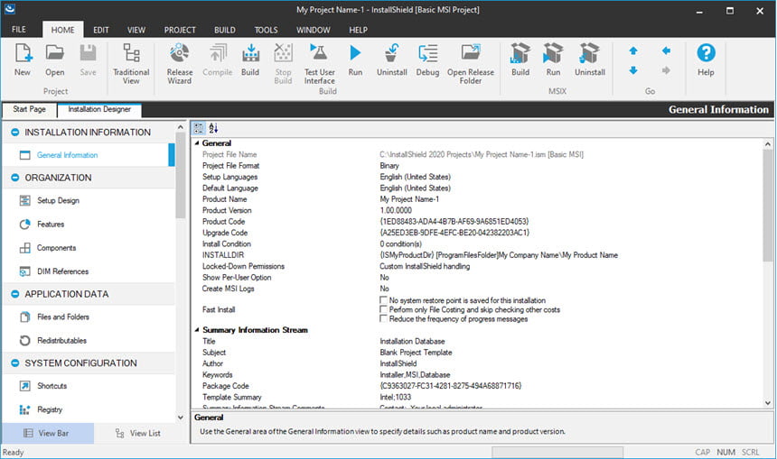 InstallShield 2020 ล่าสุด Premier Edition โปรแกรมสร้างไฟล์ Setup ฟรี