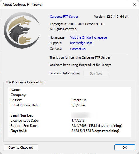 Cerberus FTP Server Enterprise 12 ล่าสุด (x64) โปรแกรม FTP Server ฟรี