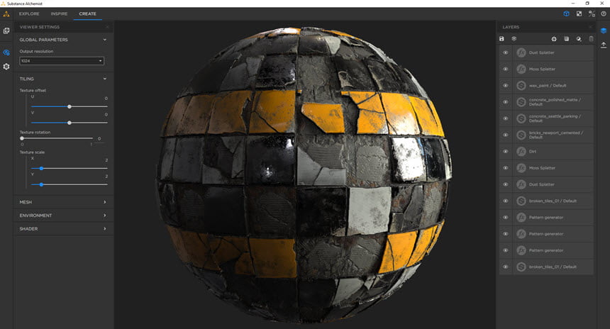 Substance Alchemist 2019 ล่าสุด (x64) โปรแกรมจัดการ 3D Material Libraries