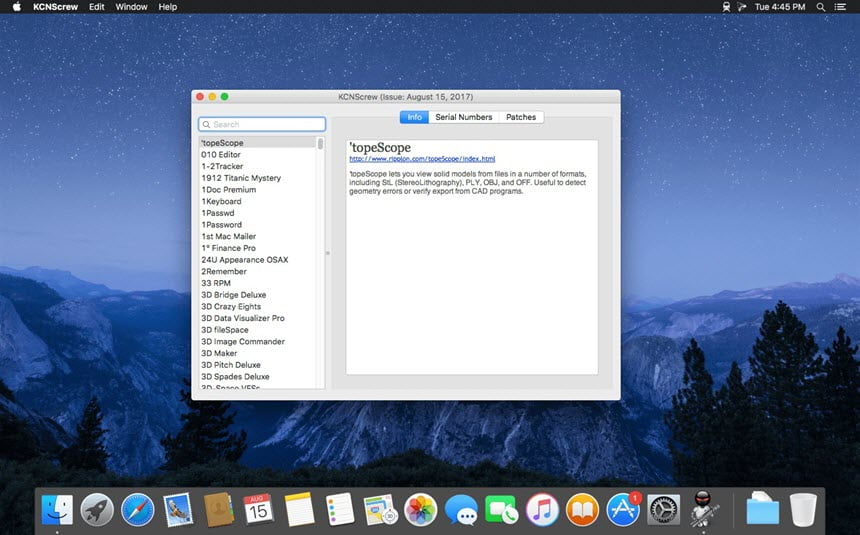 KCNcrew Pack 01-15-20 macOS Full (macOS) รวม Serial Numbers สำหรับ macOS ฟรี โปรแกรม