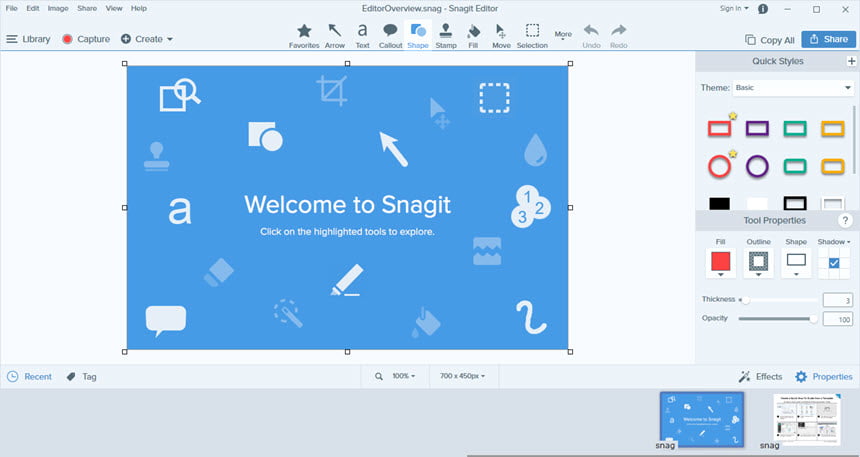 Snagit 2020 ล่าสุด (Win/macOS) โปรแกรมจับภาพหน้าจอ ฟรี