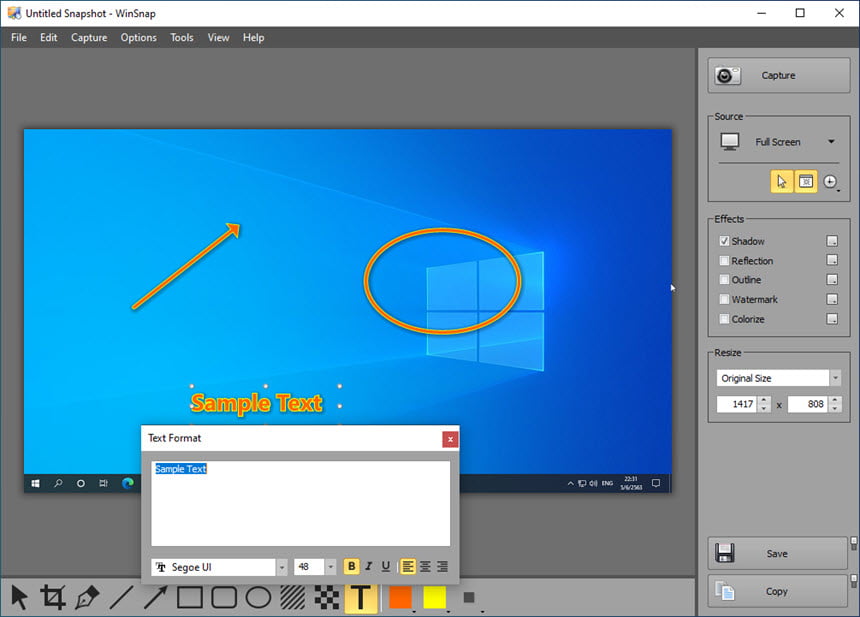 WinSnap 6 ล่าสุด โปรแกรมจับภาพหน้าจอ ไฟล์เล็ก ใช้ง่าย