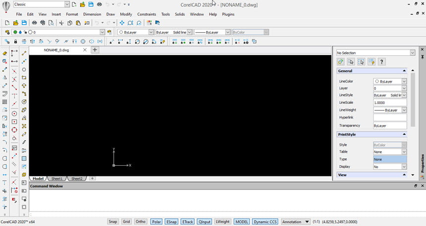 CorelCAD 2020 ล่าสุด.5 (Win/macOS) โปรแกรมเขียนแบบ CAD 2D / 3D ฟรี