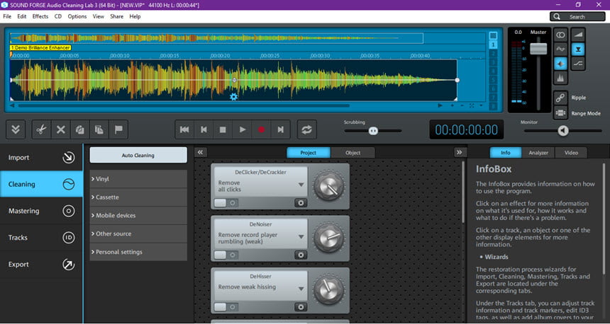 MAGIX SOUND FORGE Audio Cleaning Lab 4 ล่าสุด x64 โปรแกรม เพิ่มคุณภาพเสียง ฟรี