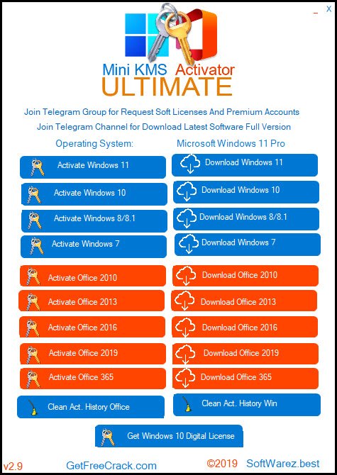 Mini KMS Activator Ultimate 2.9 โปรแกรม Activate Windows และ Office ฟรี