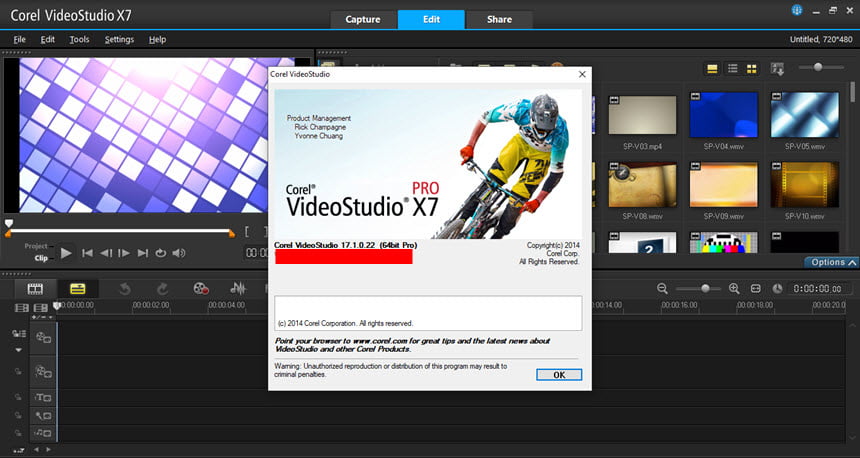 Corel VideoStudio Pro X7 Full โปรแกรมตัดต่อวิดีโอ ฟรี ล่าสุด