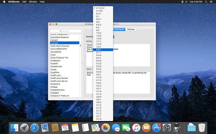 KCNcrew Pack 01-15-20 macOS Full (macOS) รวม Serial Numbers สำหรับ macOS ฟรี โปรแกรม