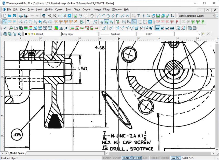CSoft WiseImage Pro 23 ล่าสุด แปลง Raster เป็น Vector โปรแกรม