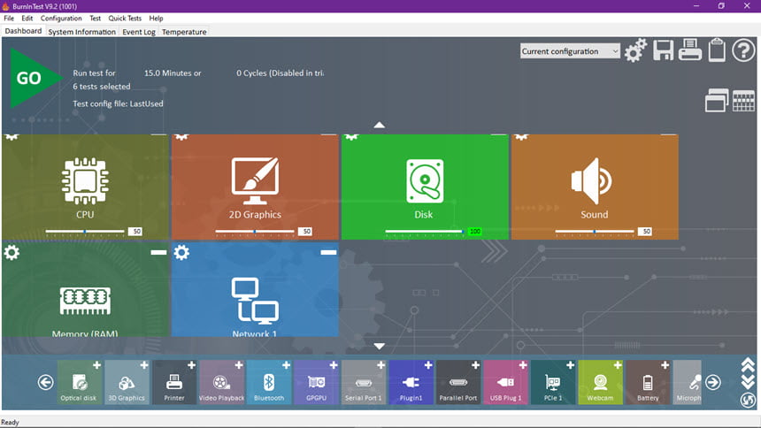 BurnInTest Professional 9.2 (x64) โปรแกรม ทดสอบประสิทธิภาพฮาร์ดแวร์ ฟรี