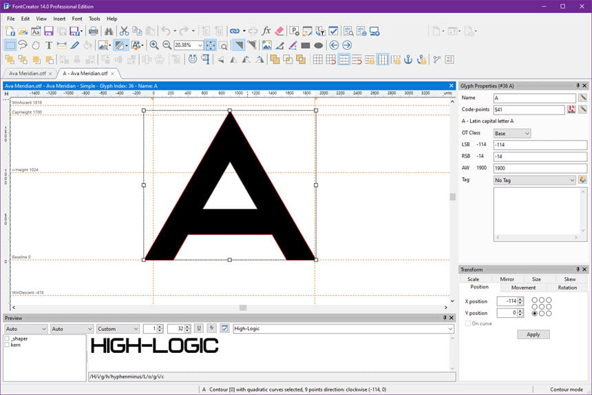 High-Logic FontCreator Pro 16 ล่าสุด โปรแกรมออกแบบฟอนต์ระดับมืออาชีพ