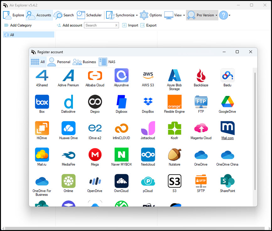 Air Explorer Pro 5 ล่าสุด โปรแกรมจัดการคลาวด์