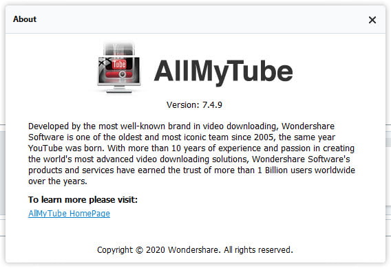 Wondershare AllMyTube (Win/macOS) โปรแกรมดาวน์โหลด Youtube ฟรี ล่าสุด