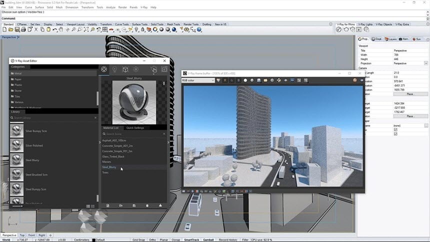 V-Ray Next 4 ล่าสุด for Rhino 5-6-7 ปลั๊กอิน Render สำหรับ Rhino ฟรี โปรแกรม