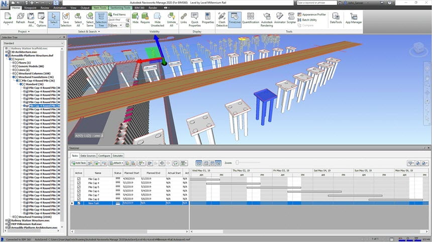 Autodesk Navisworks Simulate / Manage 2020.2 โปรแกรมวิเคราะห์แบบจำลองอาคาร