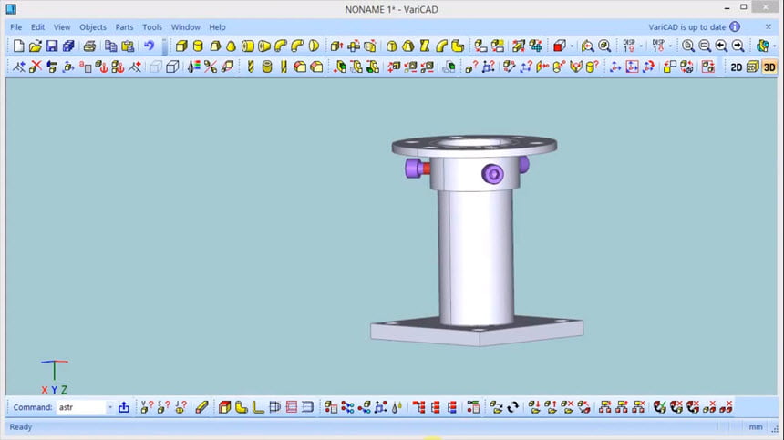 VariCAD 2020 ล่าสุด โปรแกรมเขียนแบบ CAD 2D/3D ฟรี