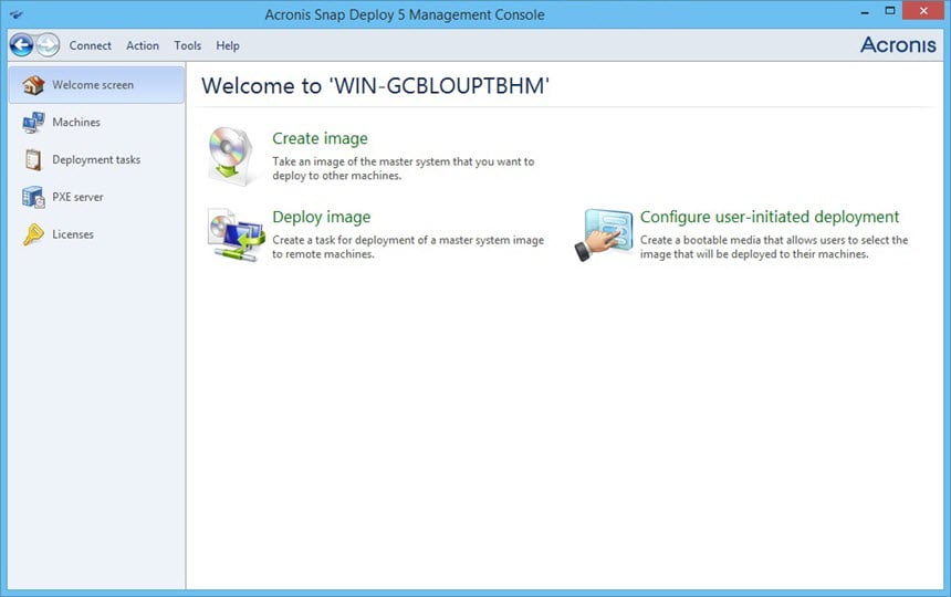 Acronis Snap Deploy 5 ล่าสุด (Boot CD/Setup) โปรแกรมสร้าง Disk image และ Deploy ฟรี