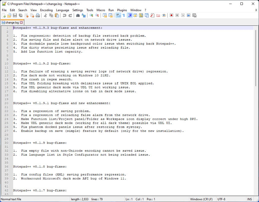 Notepad++ 8 ล่าสุด โปรแกรมแก้ไขข้อความ ฟรี