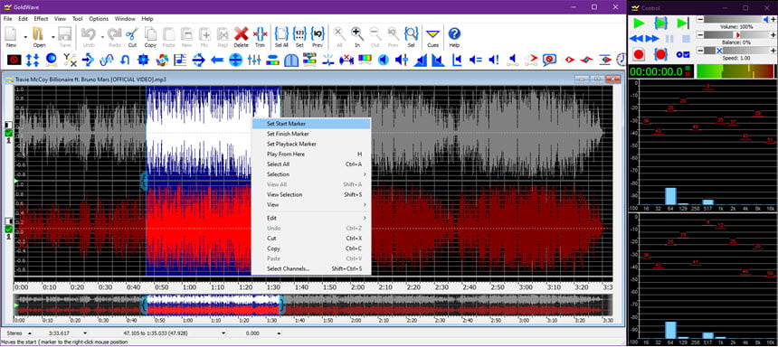 GoldWave 7.04 + Portable โปรแกรมตัดต่อเสียง บันทึกเสียง ใช้ง่าย