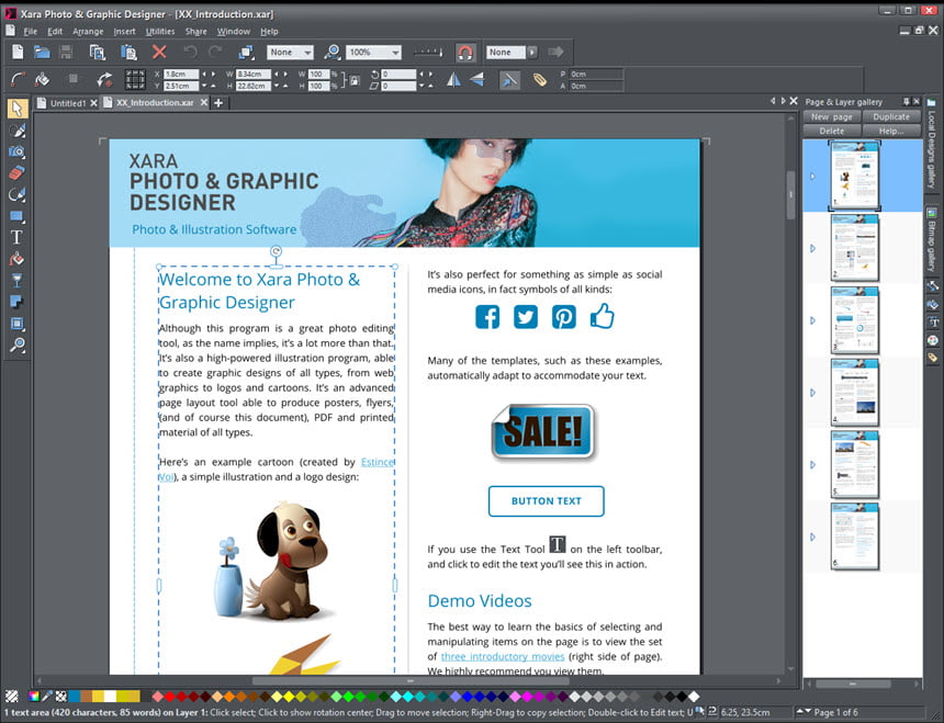 Xara Photo & ล่าสุด; Graphic Designerพร้อม 24 โปรแกรมออกแบบกราฟิก