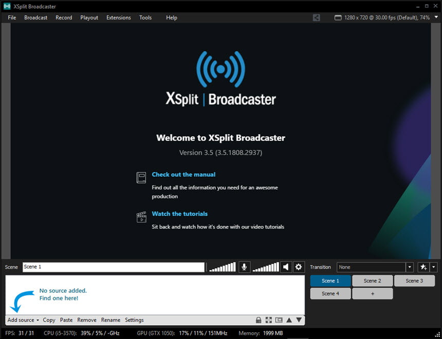 XSplit Broadcaster Premium / Gamecaster Studio 3.5 โปรแกรม Live Streaming ฟรี