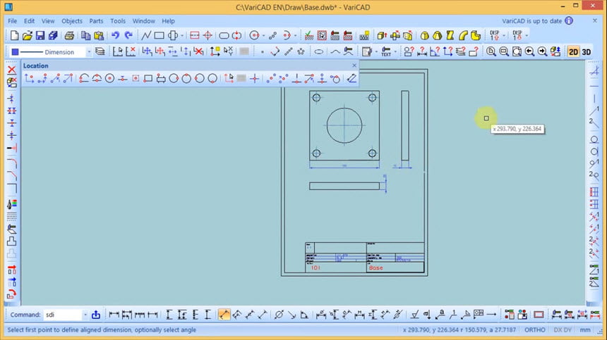 VariCAD 2020 ล่าสุด โปรแกรมเขียนแบบ CAD 2D/3D ฟรี