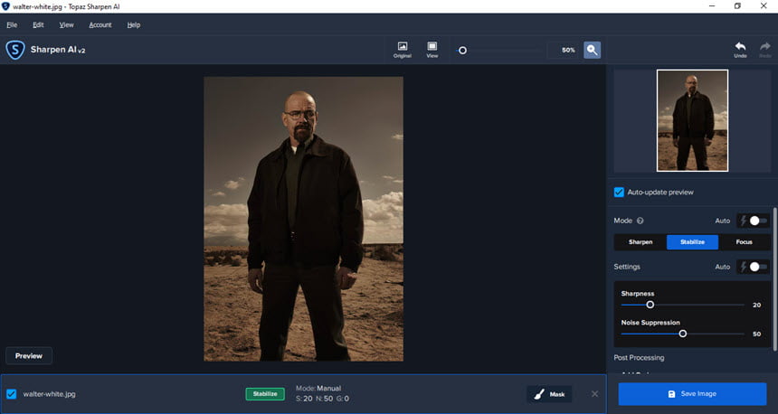 Topaz Sharpen AI 4 ล่าสุด (64Bit) โปรแกรมปรับความคมชัด รูปภาพ ด้วย AI ฟรี