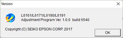 โปรแกรมเคลียร์ซับหมึก EPSON L6161 L6171 L6190 L6191