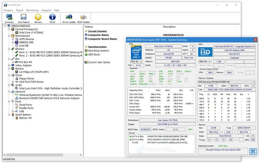 HWiNFO 8 ล่าสุด + Portable โปรแกรมเช็คสถานะ PC