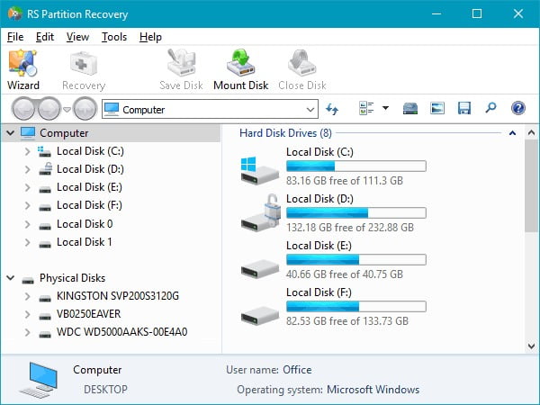 RS Partition Recovery 3.0 Commercial / Office / Home โปรแกรมกู้ข้อมูลฮาร์ดดิสก์ ฟรี