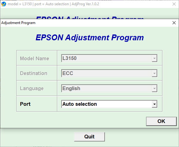 โปรแกรมเคลียร์ซับหมึก EPSON L3150 (Latin) ฟรี