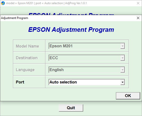 Epson Adjustment Program M200 M201 M205 (ECC)
