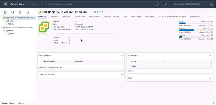 VMware vSphere 7 พร้อม vCenter Server 7 แพลตฟอร์มจำลองเซิร์ฟเวอร์เสมือน ฟรี โปรแกรม