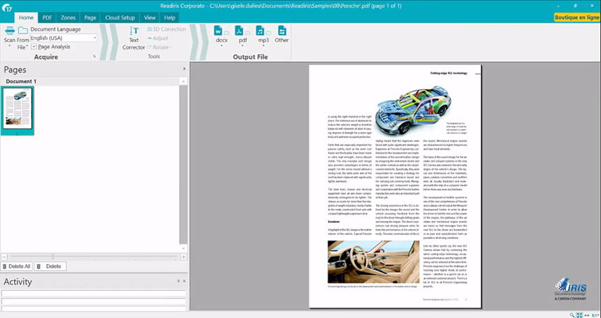 Readiris Corporate 17 ล่าสุด โปรแกรมจัดการไฟล์ PDF / แปลง PDF เป็นข้อความ