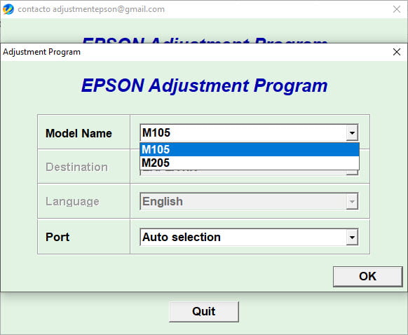 Epson Adjustment Program M105 M205 (EAI/LATIN)