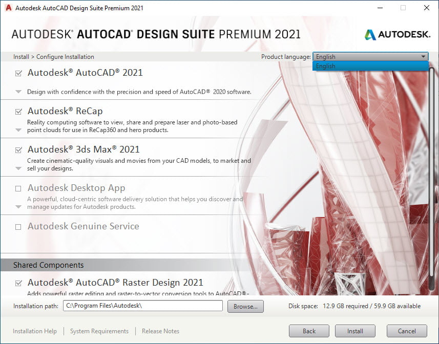 Autodesk AutoCAD Design Suite Premium 2021 (x64) ชุดโปรแกรมเขียนแบบ โปรแกรม