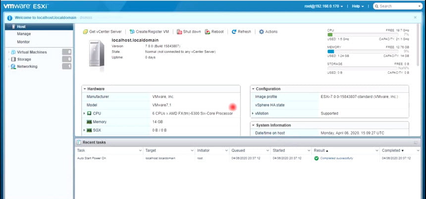 VMware vSphere 7 พร้อม vCenter Server 7 แพลตฟอร์มจำลองเซิร์ฟเวอร์เสมือน ฟรี โปรแกรม