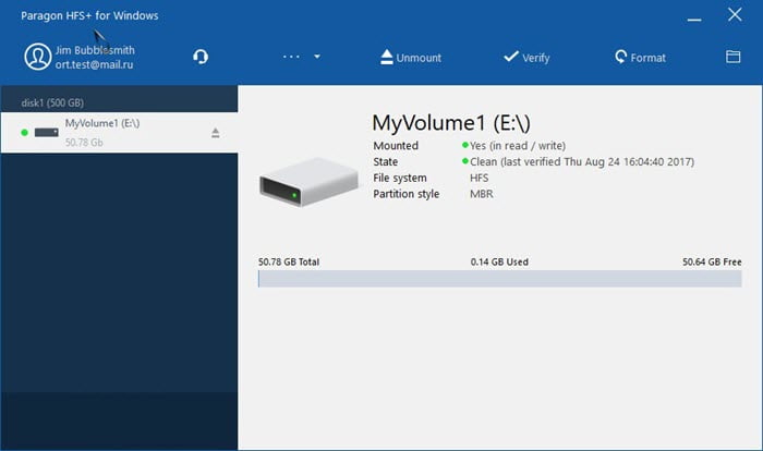 Paragon HFSพร้อม for Windows 14 ล่าสุด โปรแกรมเปิดไดร์ฟ MacOS บน Windows