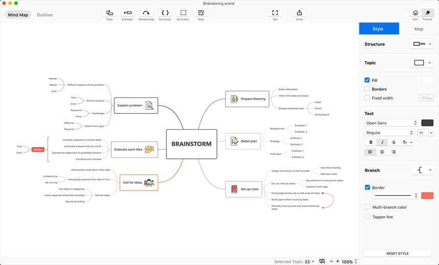 XMind 8 / 9 / 2020 Pro (Win/macOS) โปรแกรมสร้าง Mind Mapping ฟรี