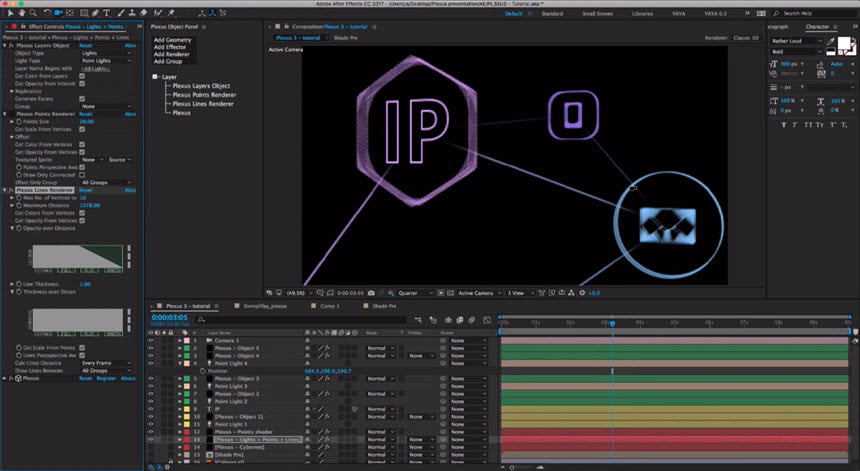 Rowbyte Plexus 3 ล่าสุด for After Effects ปลั๊กอิน After Effects ฟรี โปรแกรม