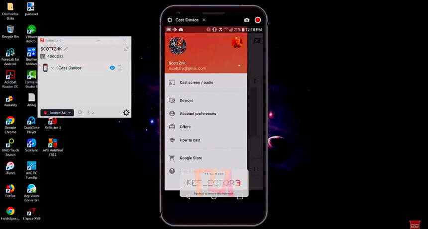 Squirrels Reflector 4 ล่าสุด โปรแกรมสตรีมหน้าจอมือถือ ขึ้น PC