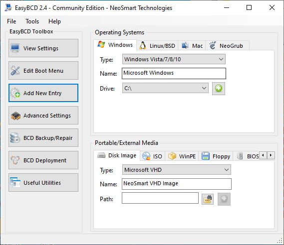 EasyBCD 2 ล่าสุด โปรแกรมจัดการ Boot Menu ฟรี