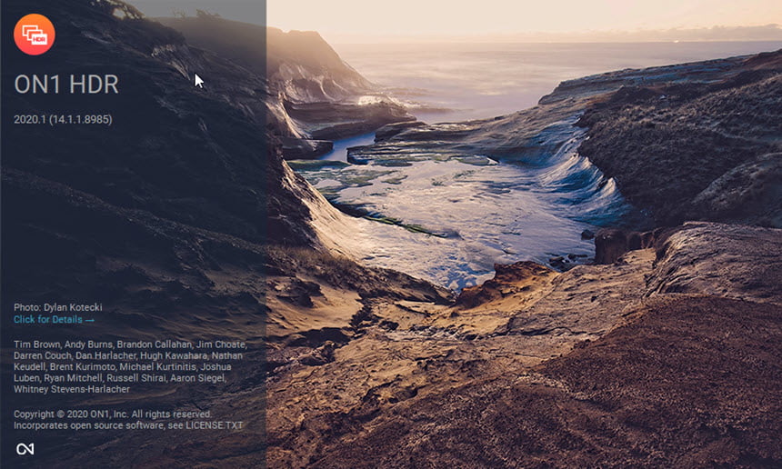 ON1 HDR 2020 ล่าสุด.1 โปรแกรมแต่งรูปภาพ HDR ฟรี